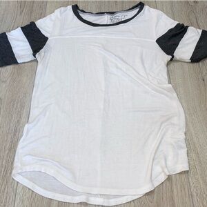 Pretty rebel white black short sleeve shirt top